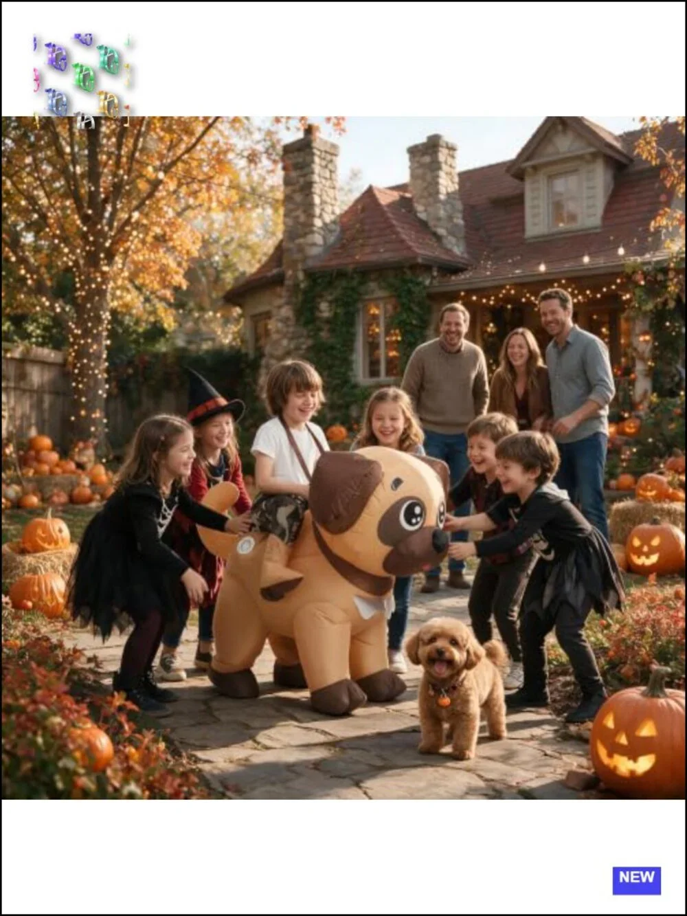Kids Inflatable Dog Costume Halloween Blow Up Cosplay Boys Girls